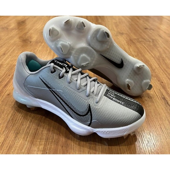 NIKE MENS FORCE ZOOM TROUT 7 PRO METAL BASEBALL CLEATS Size 7.5 CQ7224 023 Grey - Picture 1 of 5